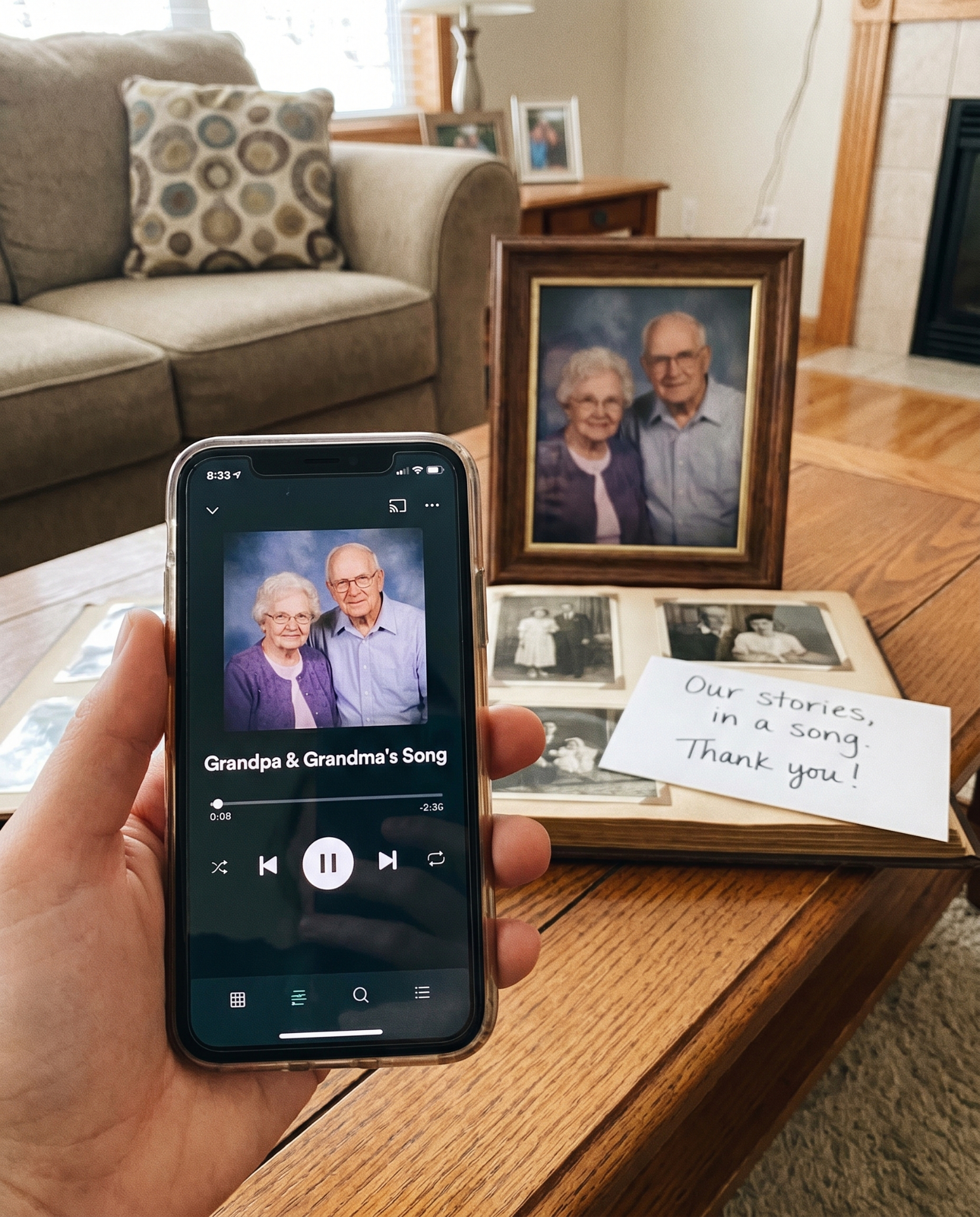 Grandparent and grandchild sharing a tender moment